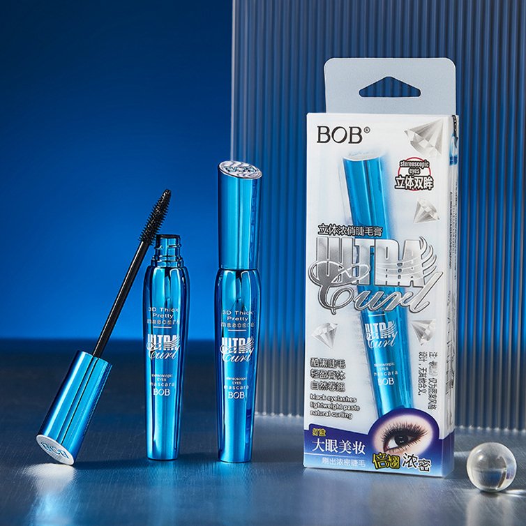BOB มาสคาร่า กันน้ำ 3D สีดำ กันเหงื่อ ติดทน 9ml ไม่เลอะ ไม่เปื้อน ขนตายาว
