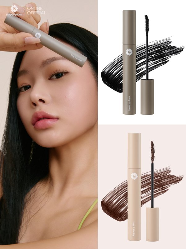 SUPERMOM l LONG & CURLING MASCARA มาสคาร่า เนื้อมัลติเจล สูตรเกาหลี ขนตายาว