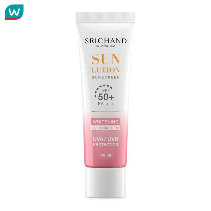 Srichand Sunlution Skin Whitening Sunscreen SPF50+ PA++++ 40ml.