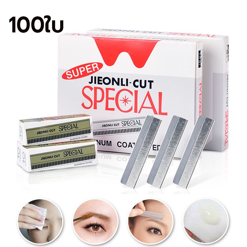 Eyebrow Razor 100 Eyebrow Razor Blades, Fe