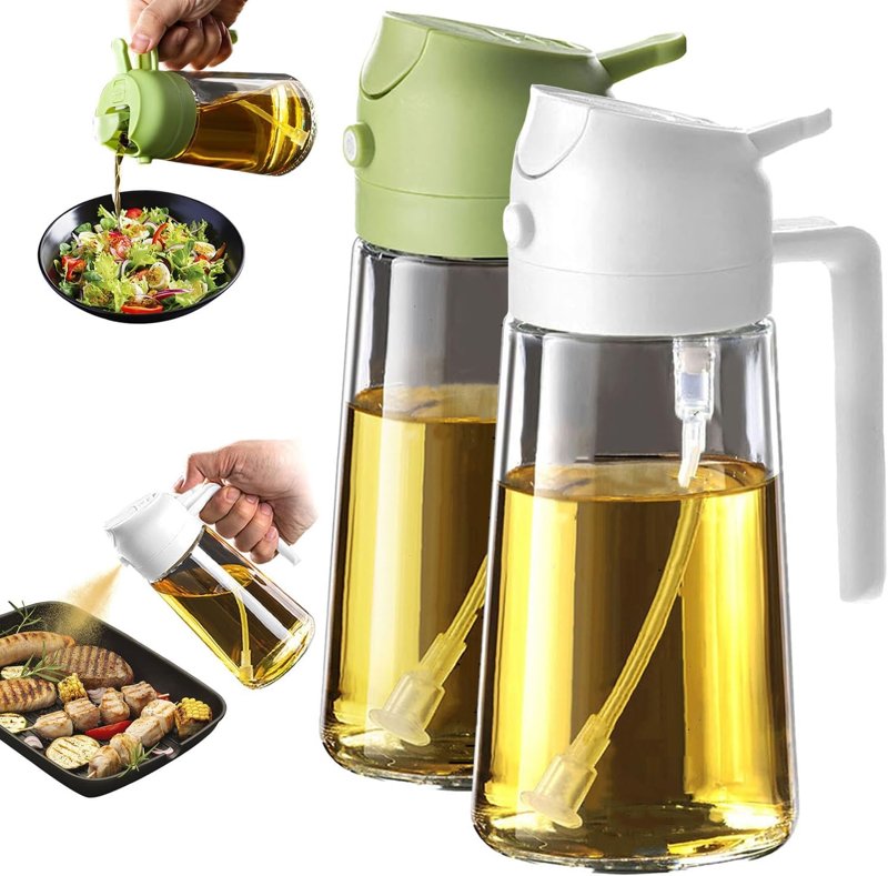 2-in-1 Oil Spray Bottle 470ml Olive Oil Bo
