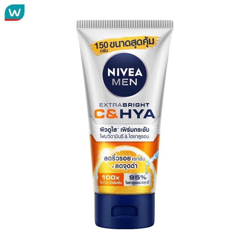Nivea Men Extra Bright C Hya Age Defense Vitamin Foam 150 G. โฟมล้างหน้า