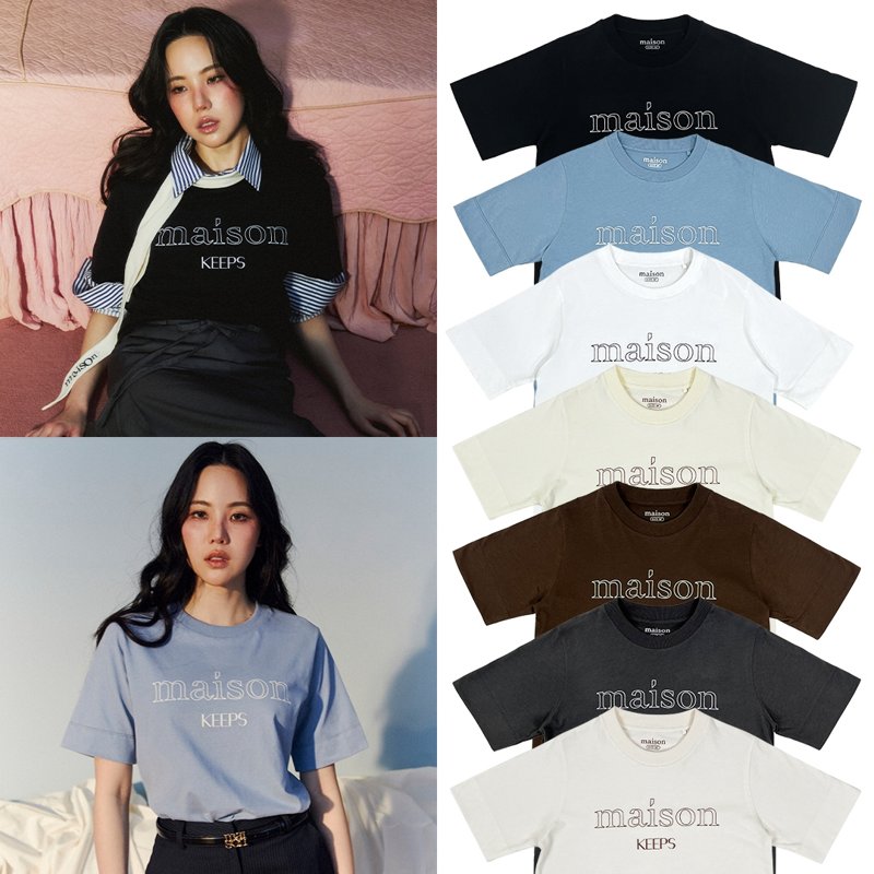 maison KEEPS The Standard Outline Logo Tee