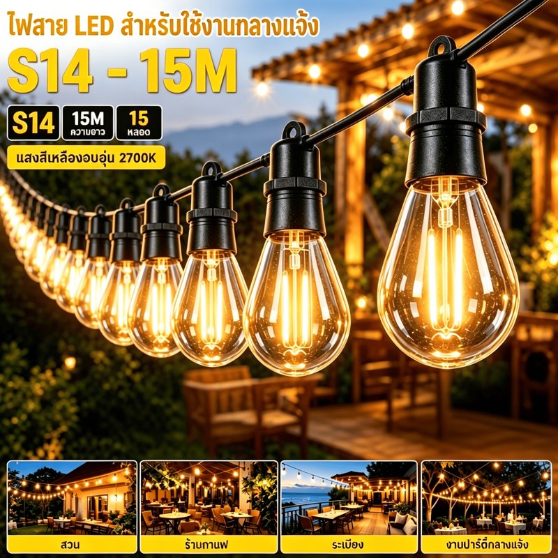 220V LED string lights outdoor LED lights,