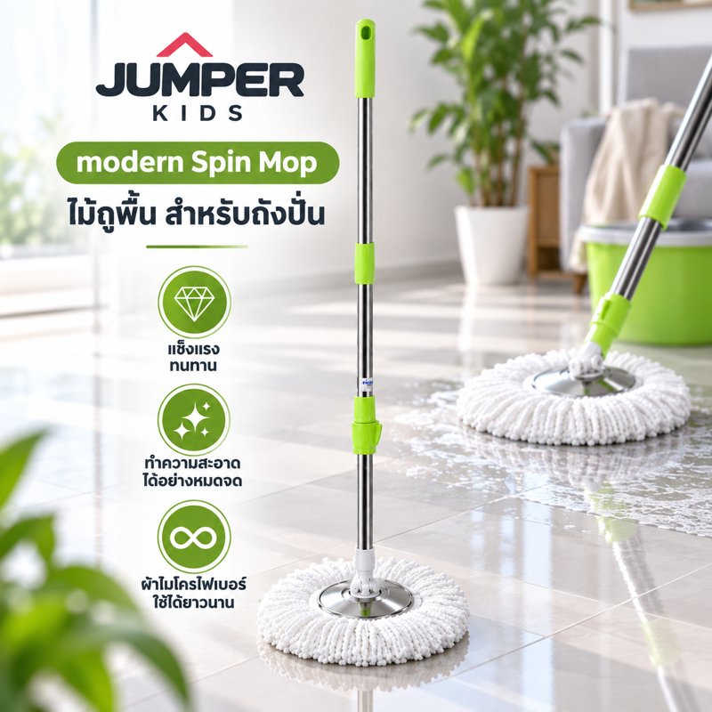 Jumper Kids Modern Spin Mop, a Mop for Use