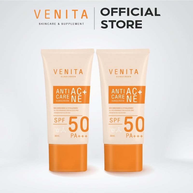 VENITA ครีมกันแดด Anti-Acne SPF50 30g