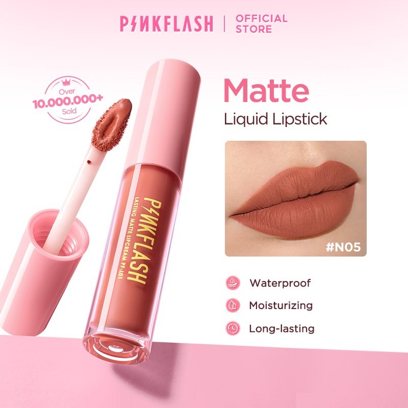 Pinkflash OhMyKiss ลิควิดลิปสติก แมตต์ กันน้ำ