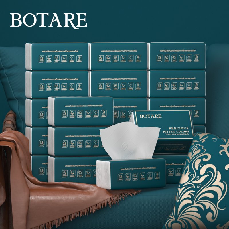 Botare ซอฟท์แพ็ก กระดาษเช็ดหน้า 4 ชั้น (10/20/36 แพ็ก)