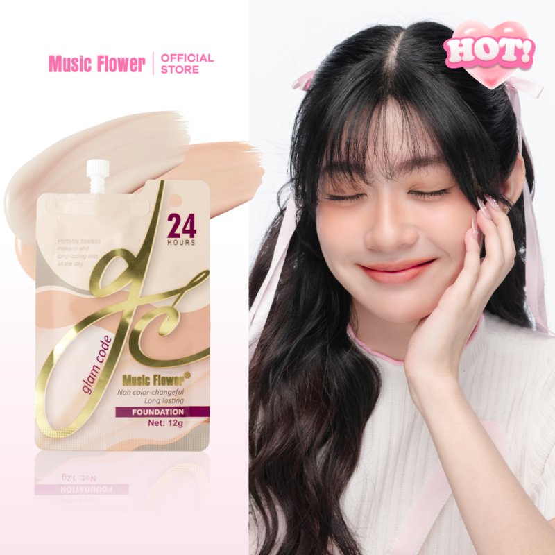 Music Flower รองพื้นครีมซอง All Day กันน้ำ คุมมัน