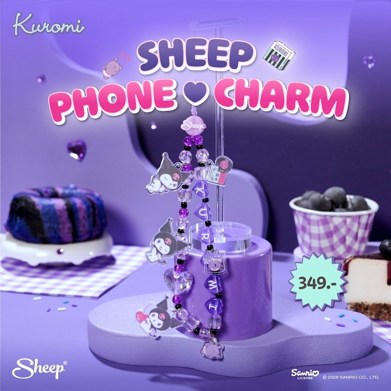 Kuromi Collection สายคล้องมือถือ ลิขสิทธิ์แท้ซานริโอ้