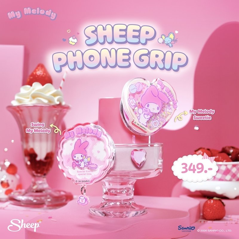 My Melody Collection กริ๊บต็อก ที่ติดหลังมือถือแม่เหล็ก