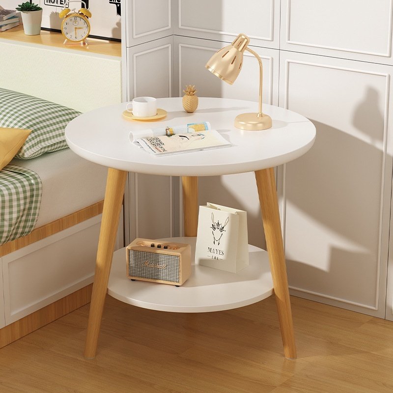 SY โต๊ะกาแฟ โต๊ะกลมมินิมอล สีขาว side table