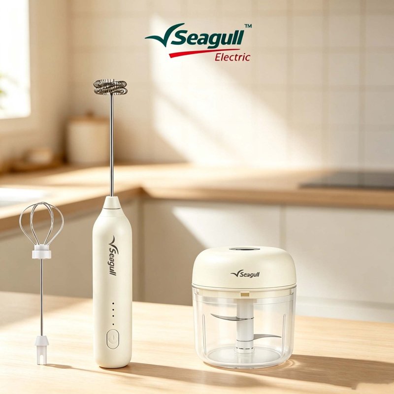 Seagull ชุดคอมโบ 2in1 เครื่องตีฟองนม + เครื่องบดสับไร้สาย
