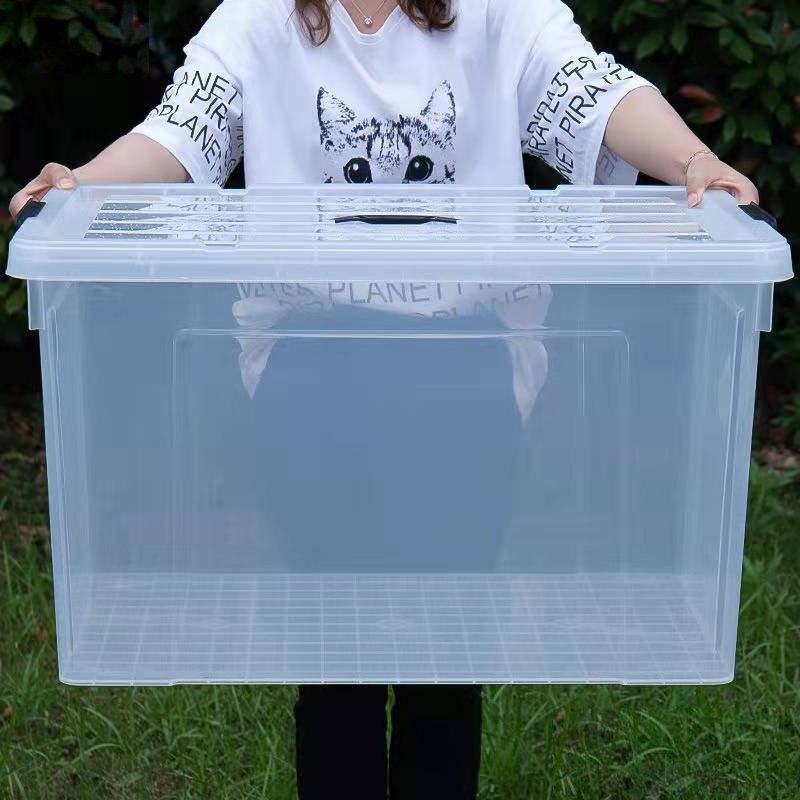 กล่องเก็บของ BOX ความจุสูง พลาสติกโปร่งใส เก็บเสื้อผ้า ของเล่น
