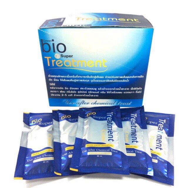 Bio ทรีทเม้นท์สีฟ้า 1 กล่อง 24 ซอง