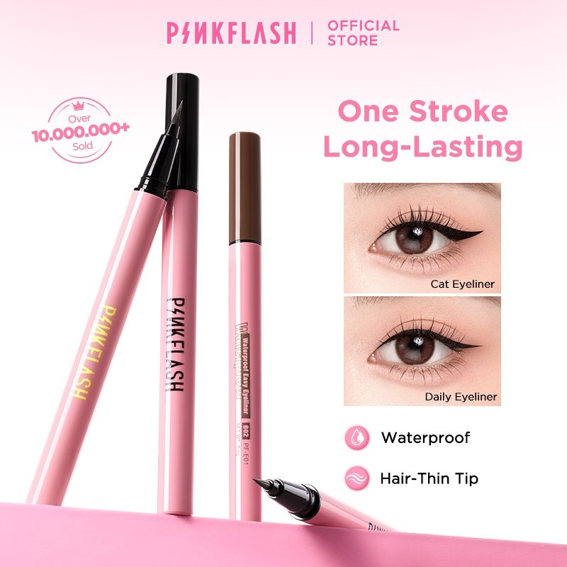 Pinkflash Ohmyline อายไลเนอร์ สีดำ กันน้ำ ติดทนนาน