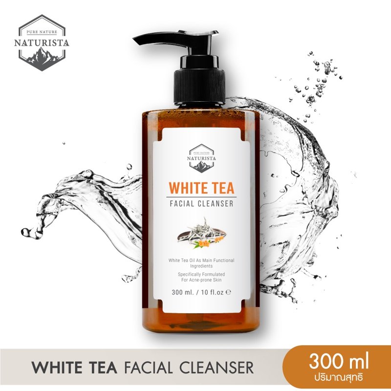 Naturista เจลล้างหน้าชาขาว White Tea Facial Cleanser 300ml